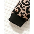 thumbnail image 6 of Big Girls Spring Fall Pants Sets Leopard Pattern Patchwork Hooded Short Tops Elastic Side Splicing Trousers 2Pcs Clothing From 7-14Y, 6 of 9
