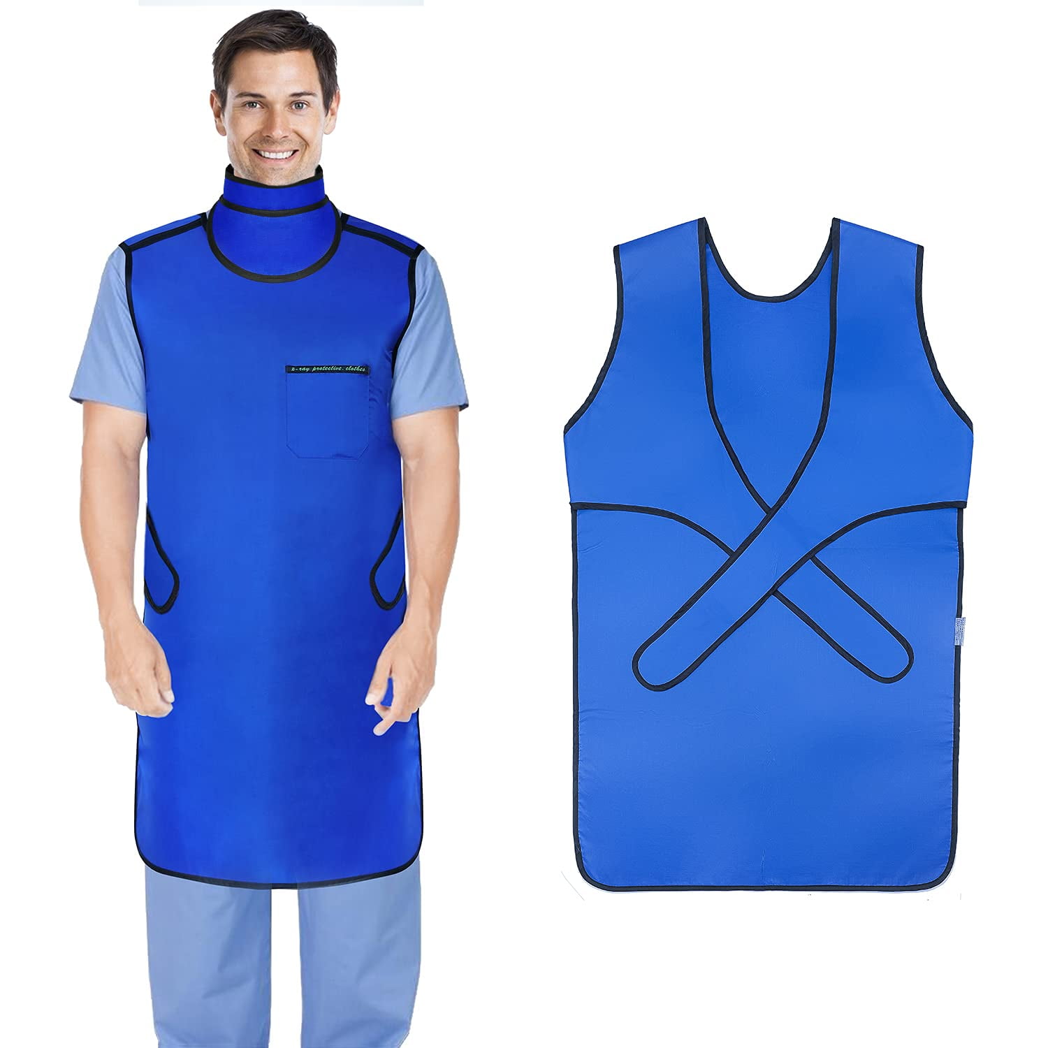 Lightweight Upgrade 0.5mmpb Xray Lead Clothes with Thyroid Shield Collar,Dental Lab Apron,Radiation Protection 