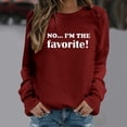 thumbnail image 3 of Women Sweatshirts Funny Family Matching Tee Crew Neck Long Sleeve Pullover Casual Pullover Athletic Zip up Hoodie Funnel Neck Sweatshirts for Women Color Sweatshirt Women Full Zip Women's Hoodies, 3 of 4
