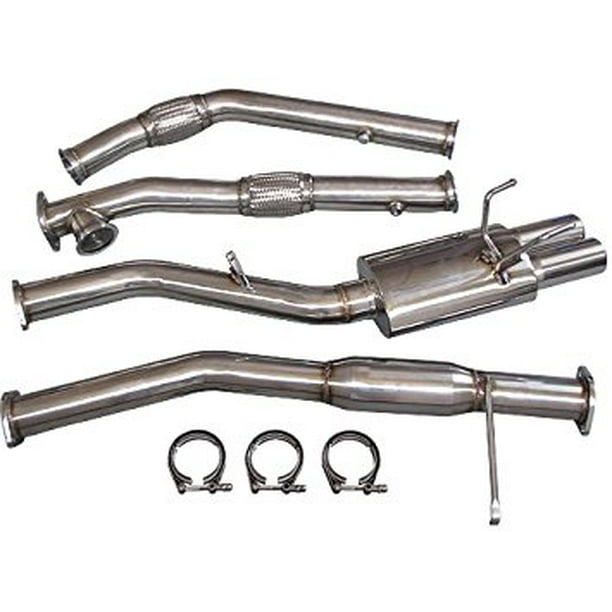 Cxracing Stainless Steel Exhaust Mid Y pipe + Catback for 8994 240SX
