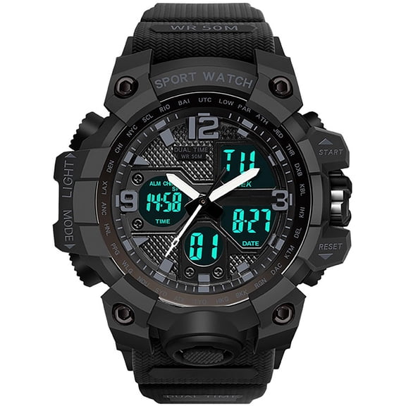 Findtime Digital Watch Womens Waterproof Sports Running Watches for Women with 24 Hour Dual Time Stopwatch