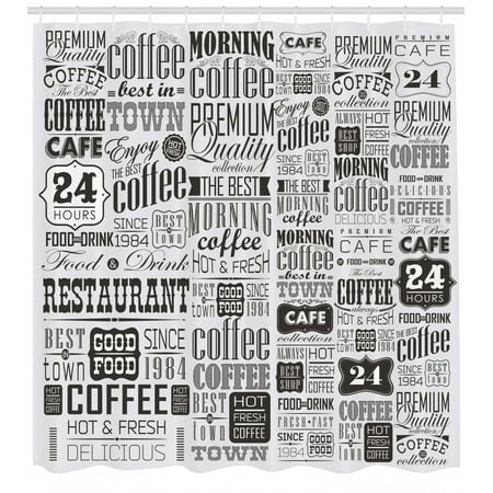 Vintage Shower Curtain Mega Set Of Retro Coffee Labels And