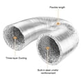 thumbnail image 4 of Wosthever Tubo de ventilación, tubo de ventilación retráctil de papel de aluminio, manguera aislante para conductos, pieza de repuesto para Electrodomésticos, 4 of 6