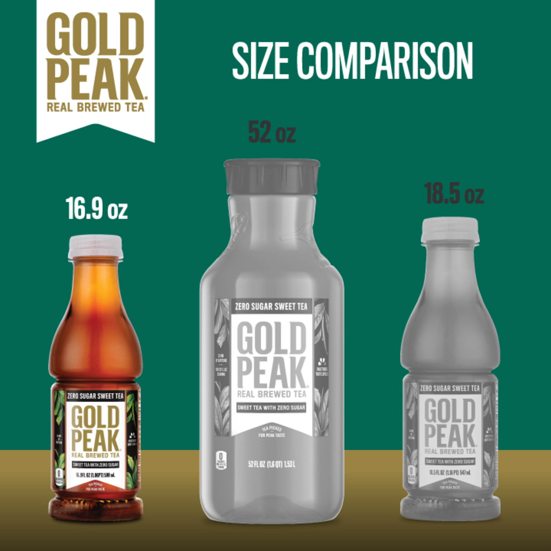 Gold Peak Iced Tea, Zero Sugar Sweet Tea Bottles, 16.9 fl oz, 6 Pack