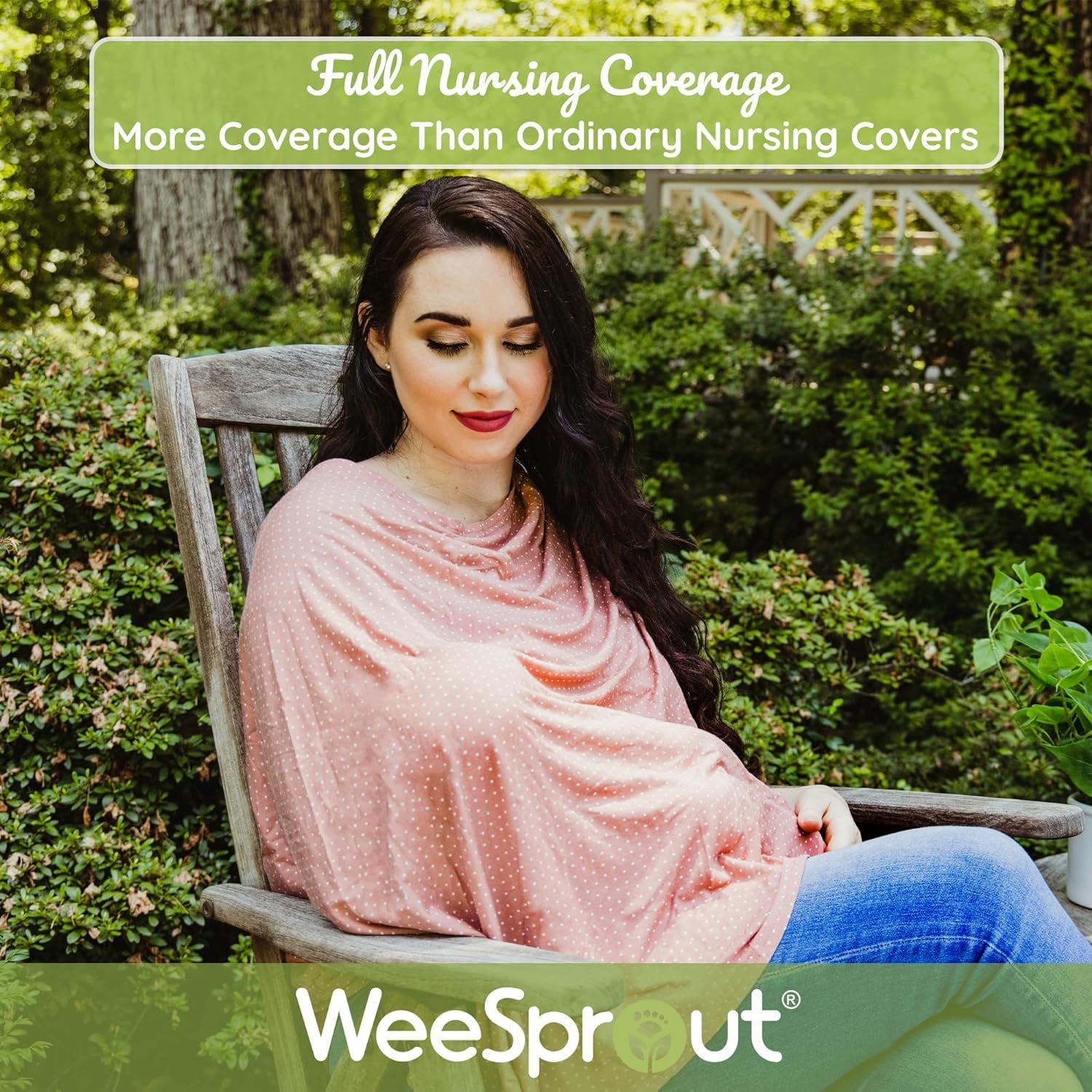 WeeSprout Nursing Cover for Breastfeeding, Soft & Breathable Nursing Poncho