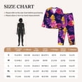 thumbnail image 4 of Balery Purple Flower Conjunto de Pijama con Estampado para Mujer, Conjunto de Dos Piezas con Manga Larga, Ropa de Dormir Suave con Bolsillos, Pijamas Cómodos-Large, 4 of 7