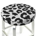 thumbnail image 3 of Balery Similar To Leopard Print Velvet Round Bar Chair Cushion Cover Adjustable, Protects From Scratches And Stains, Soft & Washable Ideal For Wooden And Metal Stools - 13 Inch, 3 of 7