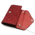 thumbnail image 3 of Women Evening Party Wedding Envelope Bag Lace Purse Handbags Clutch Bag Messenger Bag SILVER, 3 of 8