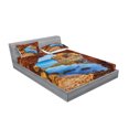 thumbnail image 2 of Ambesonne Scenery Fitted Sheet & Pillow Sham Set, Australian Sea and Sky, Queen, Cream Blue, 2 of 2
