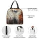 thumbnail image 4 of Fotbe Romantic Flower Fox Couple Bolsa Térmica con Estampado y Forro de Aluminio Grueso Bolsa de Almuerzo con Bolsillo Frontal para Hombres y Mujeres, Ideal para Trabajo, Escuela, 4 of 8