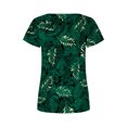 thumbnail image 6 of IROINNID Women Fashion Printed Casual Leisure Round Neck Short Sleeve Women Loose Tunic Blouse Tops Spring, 6 of 6