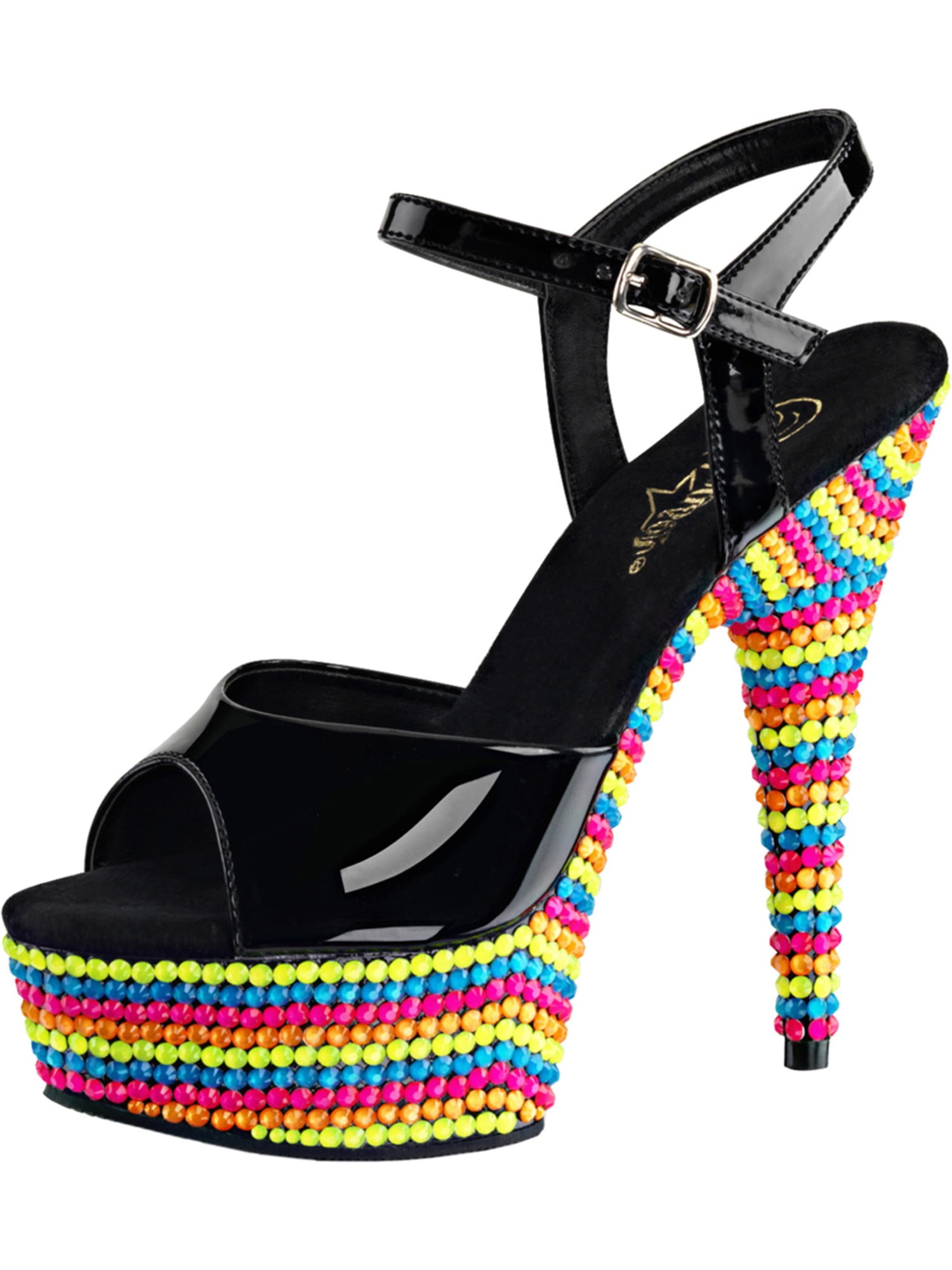 black high heel sandals for ladies