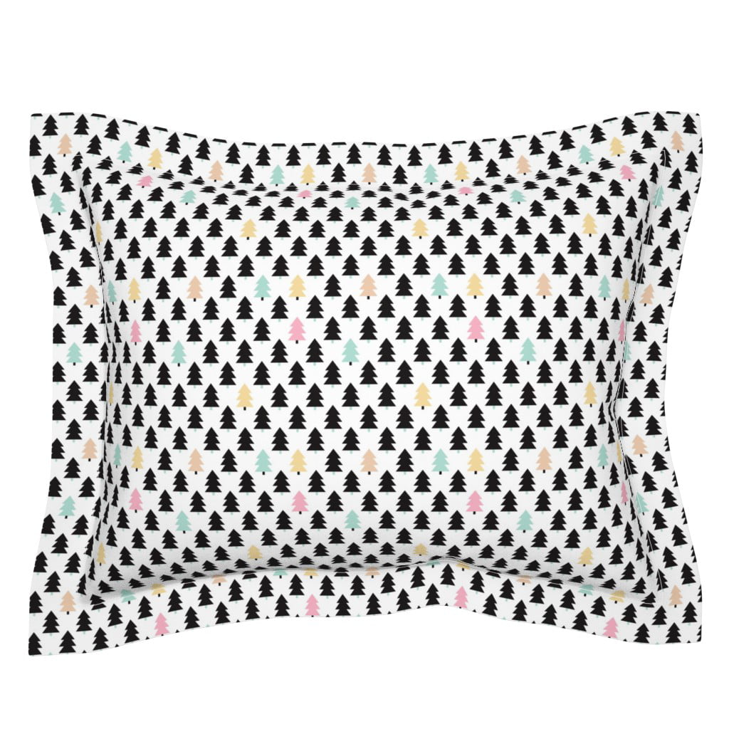 100% Cotton Sateen 26in x 26in Knife-Edge Sham Mudcloth Modern Tribal Boho Black and White African Bohemian Print Roostery Pillow Sham 