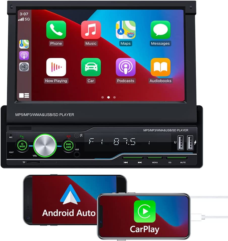 Buy 7 Single Din Car Stereo Bluetooth Car Audio System Compatible with