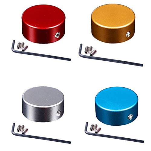 4 Pieces Guitar Effects Pedal Footswitch Aluminum Alloy Topper Guitar Effect Foot Nail Cap Protection Cap with Multi Colors