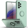 thumbnail image 3 of Liquid Silicone Magnetic Bracket Ring Soft Phone Case For Samsung A54 A53 A52 A51 A71 A34 A32 A22 A73 S23 Ultra Plus S21FE Cover, 3 of 5