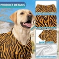 thumbnail image 5 of Tiger Print Hawaiian Shirt, Bold Tiger Stripe Pattern Button Down Shirt for Adults or Dogs, Cuban Collar, Short Sleeve Polyester Summer Shirt, 5 of 8