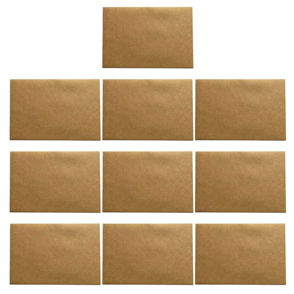 Troglfold Kraft Paper Envelope 10Pcs Kraft Paper File Envelope Document Storage Bag File String Pocket Postcard Envelope,6.69"X4.53"X0.04"
