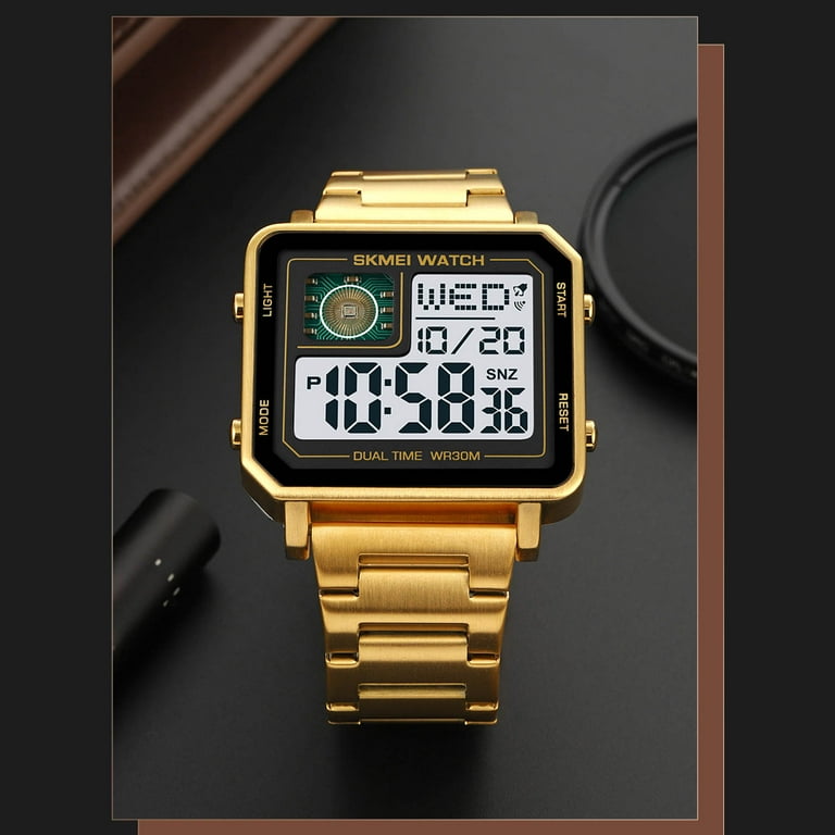 SKMEI 2033 sports watches Countdown double time watch Chronograph table Digital watches 30 meters waterproof watch