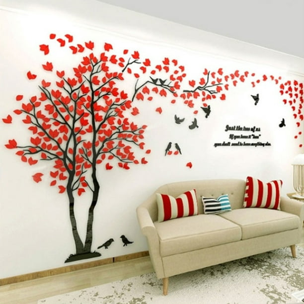Stickers Muraux Artistiques Arbre 3D pour la Famille Salon Chambre