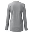 thumbnail image 7 of T Shirts For Women Loose Fit Long Sleeve Henley Button Down Slim Fit Tops Scoop Neck Ribbed Kni Tshirts, 7 of 7