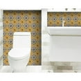 thumbnail image 3 of HomeRoots 400076 4 x 4 in. Yellow Blue Provence Peel & Stick Tiles, 3 of 9