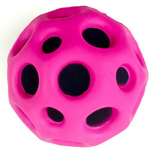 Espacial Con Agujeros Rebote PU Porosa Pelota Juguete Interactiva para Padres E Hijos Pelota Deportiva para Ejercicios (rosa Roja) (rosa Roja)