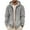 Gray001, variant on QHRMKOG Mens Sherpa Jackets Loose Fit Warm Zip Up Hoodies Solid Color Drawstring Hooded Sweatshirt Trendy Fall Outwear with Pockets Gray 3XL