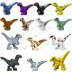thumbnail image 2 of 10 piezas de bloques de construcción de dinosaurios World Chase Tyrannosaurus Rex Triceratops Stegosaurus figuras de acción accesorios de juguete para niños, 2 of 5