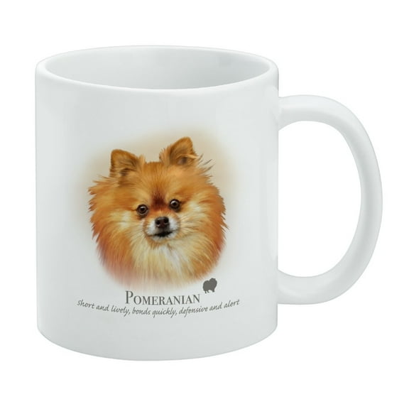 Pomeranian Dog Breed White Mug