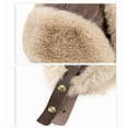 thumbnail image 4 of Winter Aviator Trapper Hat PU Leather Pilot Cap with Ear Flaps Warm Lined Unisex, 4 of 8