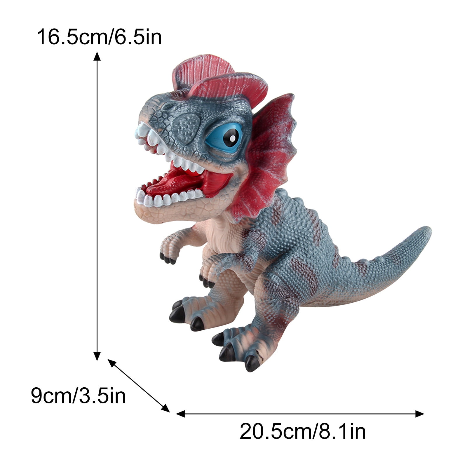 5in Realistic Miniature Dinosaur Animal Model Dilophosaurus with Movable Mouse 