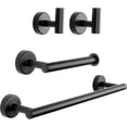 thumbnail image 1 of 4 Piece Bathroom Hardware Set, Matte Black Bathroom, 1 of 5