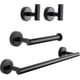 thumbnail image 1 of 4 Piece Bathroom Hardware Set, Matte Black Bathroom, 1 of 5