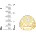 thumbnail image 2 of Floreo Men's 10k Yellow Gold Round Two-Tone Gold A-Z Initial Ring, Sizes 5 - 11, 2 of 4