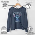 thumbnail image 3 of Disney's Lilo & Stitch Weird But Cute Stitch Crest Juniors' Graphic Pullover Color: Blue Heather Size: X LARGE, 3 of 8