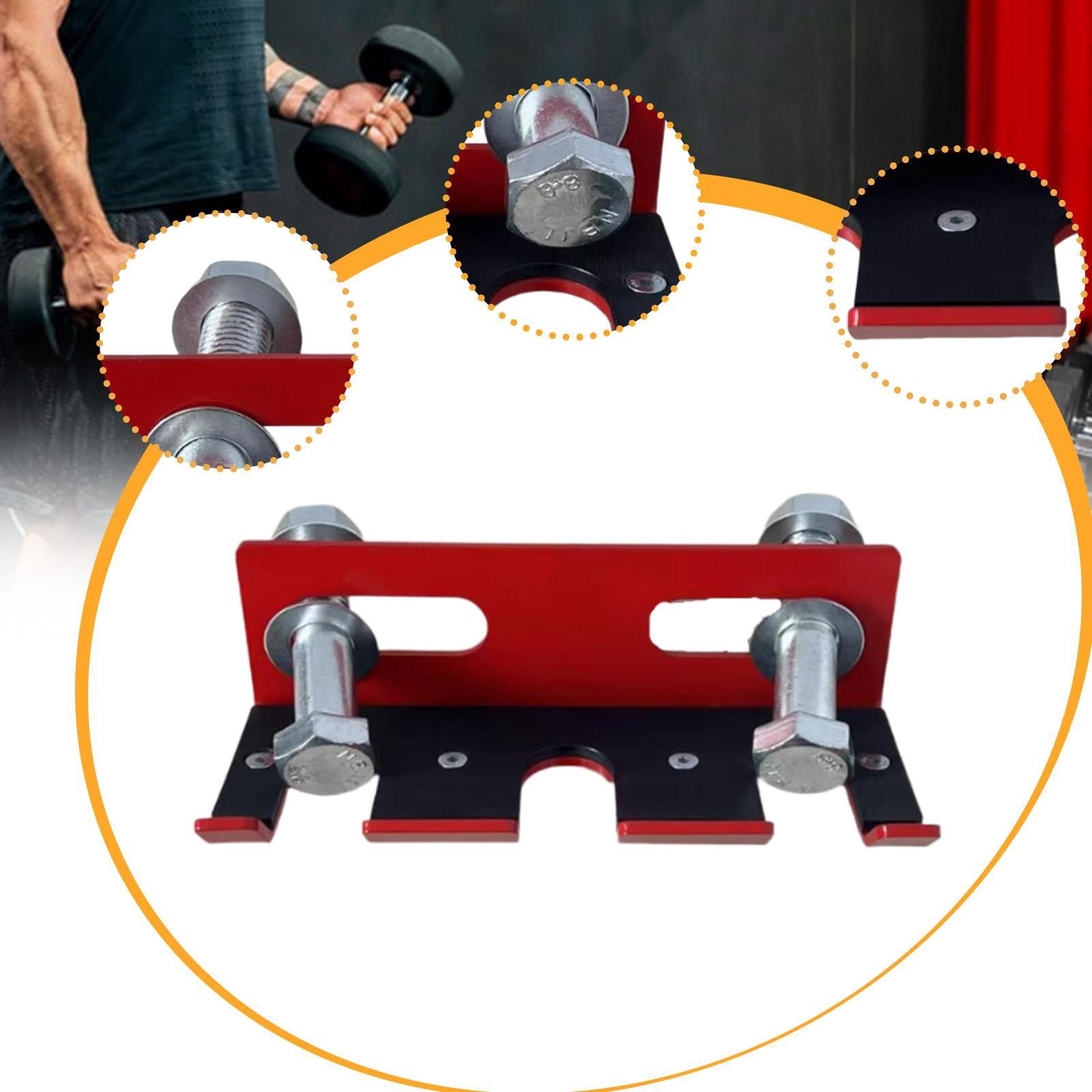 DimyFew Barbell Holder for Squat Rack for Bench Press Rack Heavy Duty Barbell Hanger Red