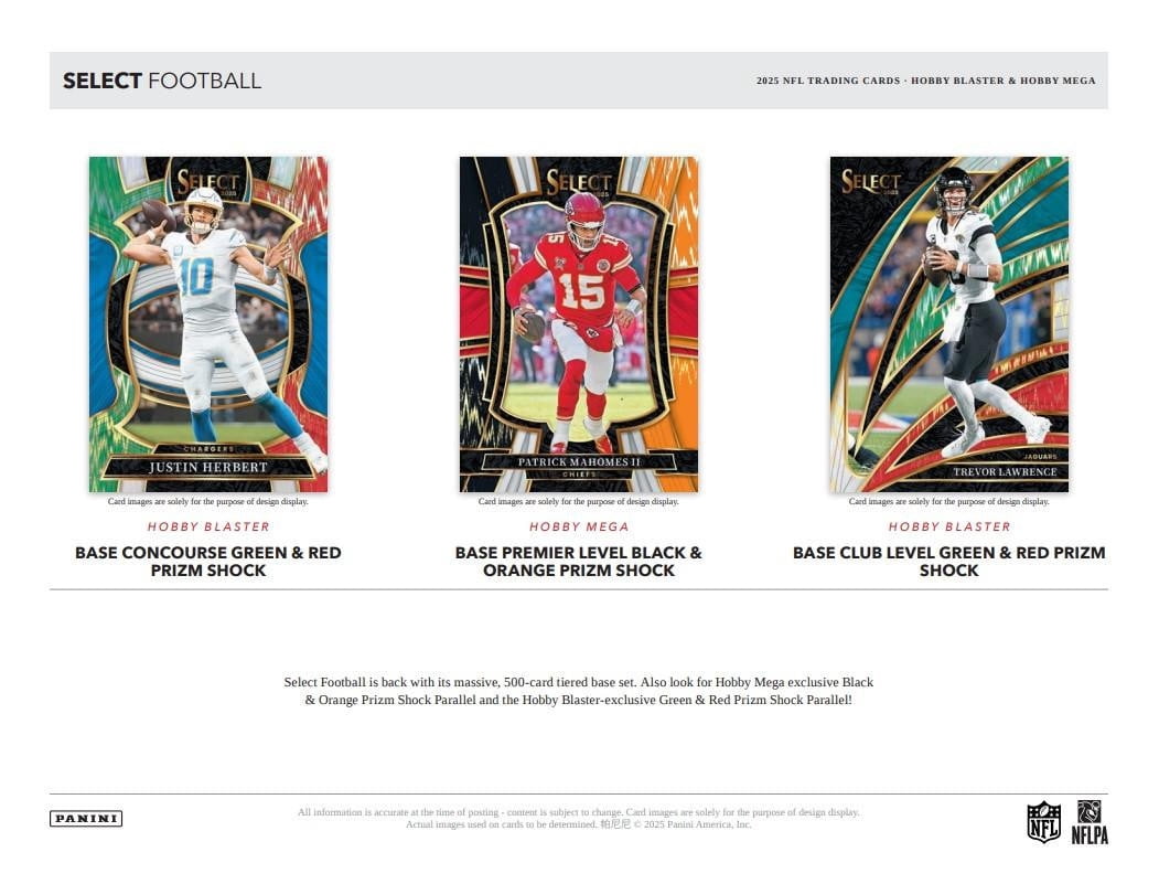 2025 Panini Select Football Hobby Mega Box