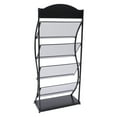 thumbnail image 5 of Shangmakel Floor-Standing Magazine Rack , 4-Layer Iron Information Rack Storage Rack S-shaped Newspaper Rack Display Rack Black, 5 of 11