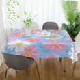 thumbnail image 3 of Yayeee Tablecloths 60" x 60" Rectangle Wrinkle Resistant Party Table Cover, Pink Daisy, 3 of 8