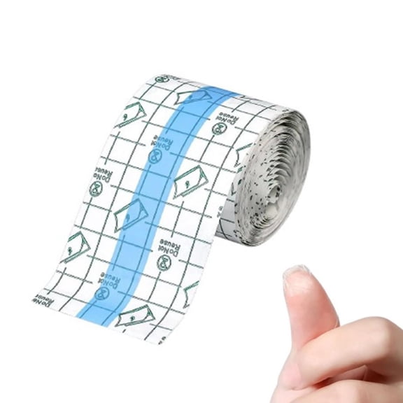 Waterproof Bandages Transparent Stretch Fingertip Bandages Adhesive Bandages for Swimming Film Bandage Skin Dressing Tape Clear Band Aids for Tattoos Aftercare Swimming,1 Roll, 2 inch x 16.4 ft