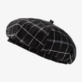 thumbnail image 5 of vnanda Plaid Newsboy Women Winter Beret Plaid Print Contrast Color Elastic Adjustable Soft Warm Decorative Dome Lady Painter Hat Women Hat, 5 of 8