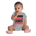 thumbnail image 6 of Maximum Laziness Achieved Funny Lazy Romper Boys or Girls Infant Baby Brisco Brands 12M, 6 of 7