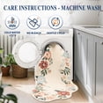 thumbnail image 4 of MeyJey Floral Hallway Runner, 2’x8’ Washable Runner Rug Non-Slip, Ultra-Thin Soft Stain Resistant Low-Pile Carpet for ‎Kitchen Laundry Bathroom Bedroom, Beige, 4 of 16