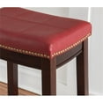 thumbnail image 4 of Home Square 2-Piece Furniture 26" Wood Counter Stool Set in Red, 4 of 9
