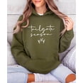 thumbnail image 6 of Tailgate Season Hoodie for Women Cute Football Game Day Pullover, Army Green Hoodie, M, 6 of 8