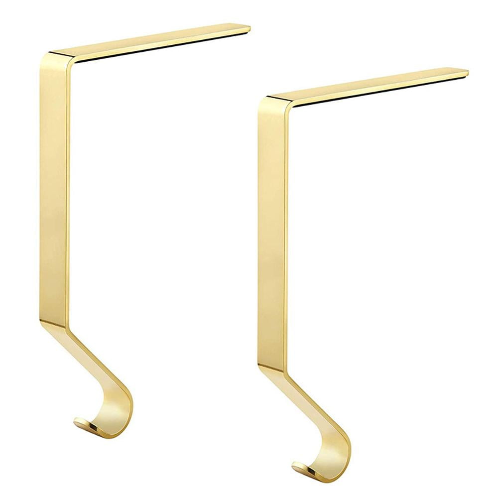 Metal Christmas Stocking Holder Fireplace Hanger with NonSkid Design