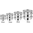 thumbnail image 2 of Kitchen Grater 3 Piece Stainless Steel Vegetable Cutter Drainer Rice Scraper Colander Slicer Direct Heating Bowl Vegetable Cooker Slicing Saving Housework Easy Be, 2 of 8