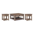 thumbnail image 1 of Table Basse Monroe en Acacia de 38 Pouces de Large avec 2 Tables d'Appoint de 22 Pouces de Large en Brun Vieilli (3 Pcs), 1 of 10