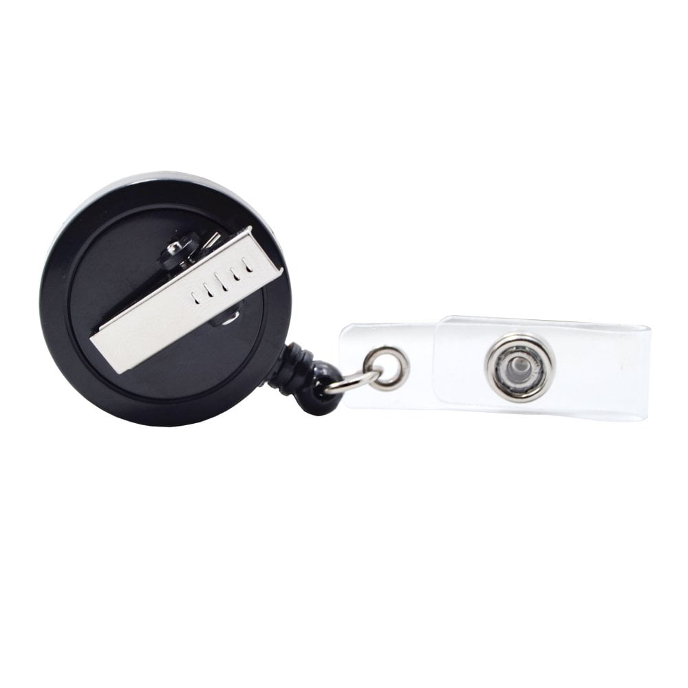 Qinsuee Love Heart Retractable ID//Name Badge Holder with Alligator Clip 4 Pack